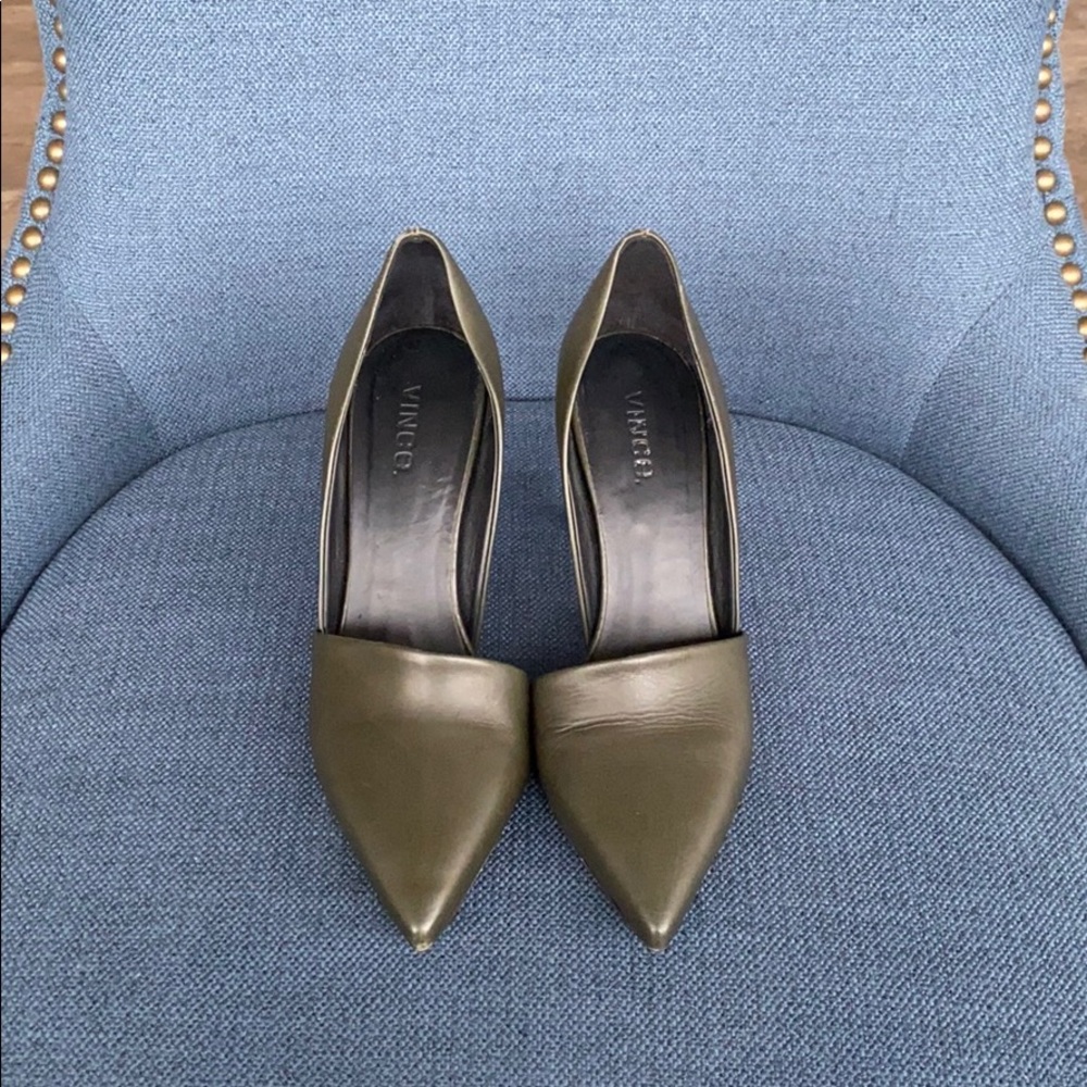 Vince Anya Pumps Dark Green - Size 8.5M